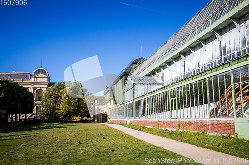 Image of Greenhouse in Jardin Des Plantes botanical garden, Paris, France