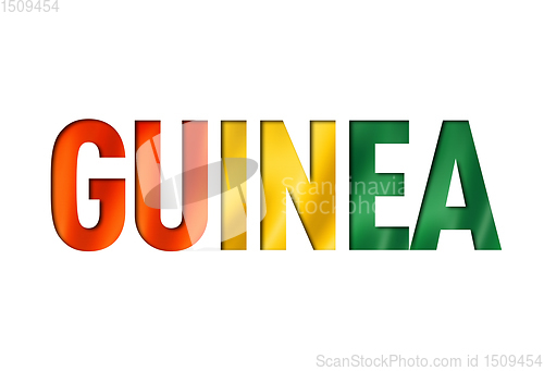 Image of guinean flag text font