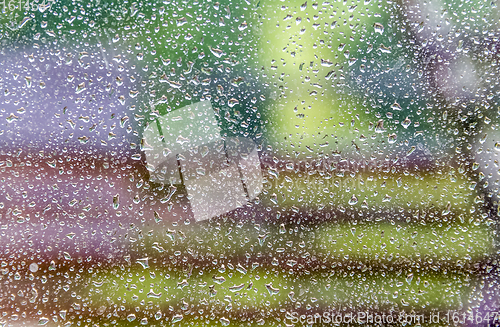 Image of wet window scenery