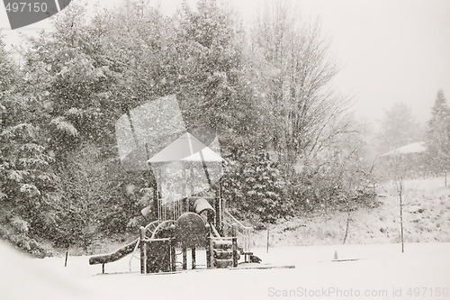 Image of Playground in the snow