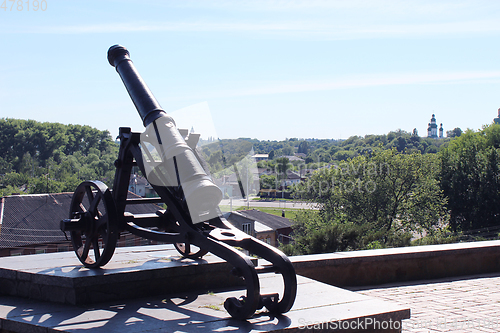 Image of old cannon in park of Chernihiv