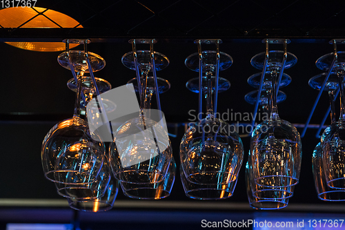 Image of Empty clean glasses for wine