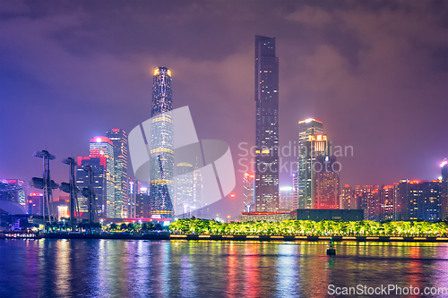 Image of Guangzhou skyline. Guangzhou, China