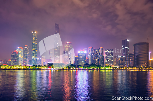 Image of Guangzhou skyline. Guangzhou, China