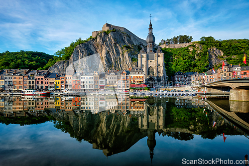 Image of View of picturesque Dinant town. Belgium