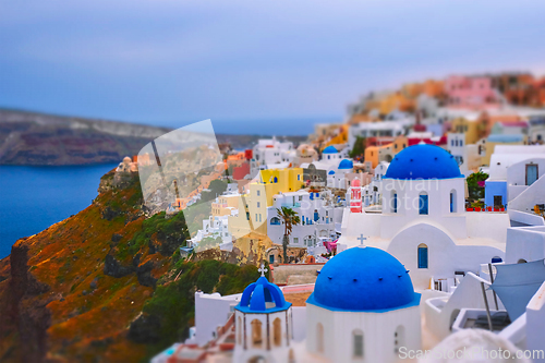 Image of Famous greek tourist destination Oia, Greece