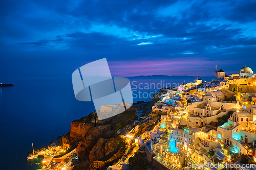 Image of Famous greek tourist destination Oia, Greece