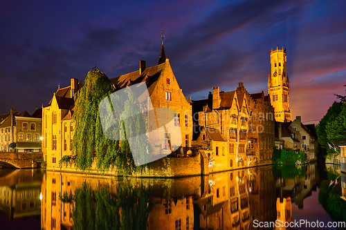 Image of Famous view of Bruges, Belgium