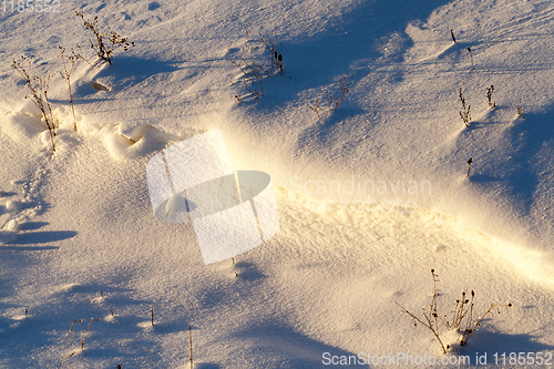 Image of Snow drifts in winter