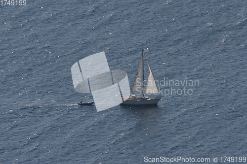 Image of A sailboat at sea