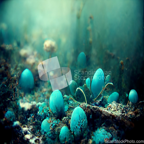 Image of Underwater background with various sea views. Underwater scene. 