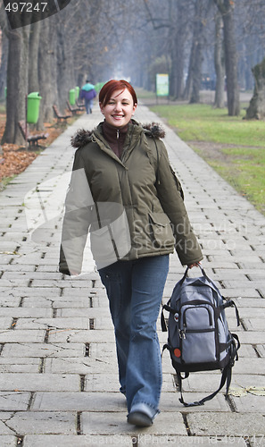 Image of Walking in an autumn park