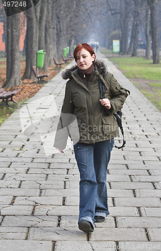 Image of Walking in an autumn park