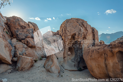 Image of Elephant rock, Brandberg mountain. Namibia wilderness