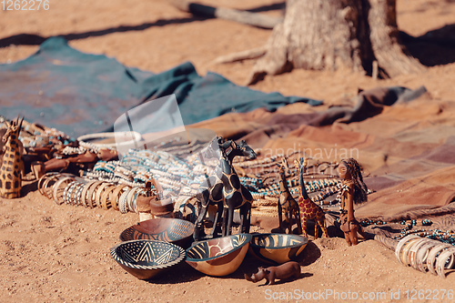 Image of traditional souvenirs from himba peoples, Africa