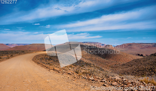 Image of road in Namib desert, Namibia Africa landscape