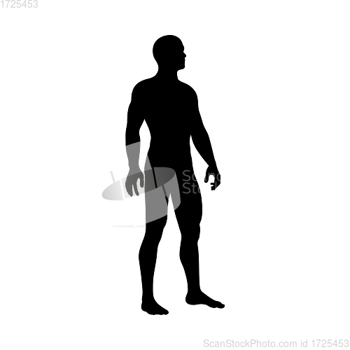 Image of Standing Pose Man Silhouette