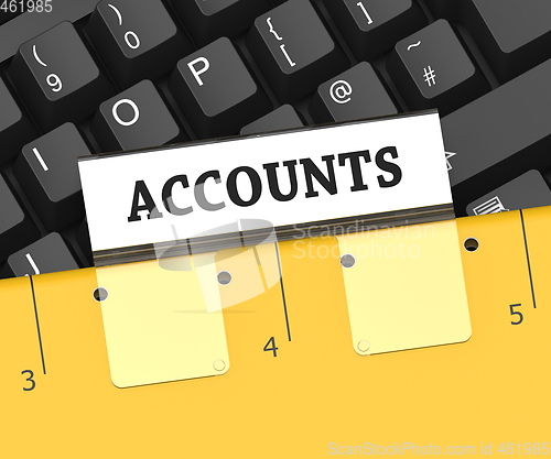 Image of Accounts File Indicates Accountant Auditing 3d Rendering
