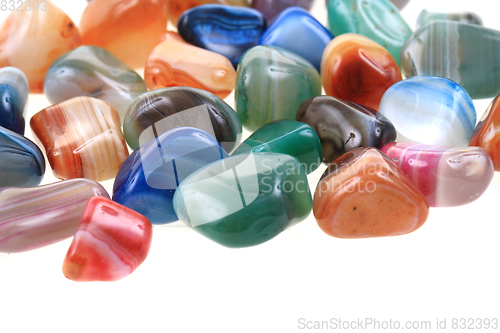 Image of color agate collection