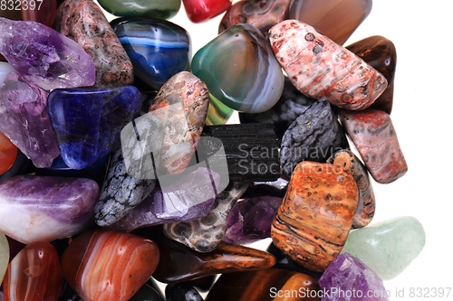 Image of color natural mineral gems