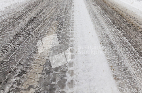 Image of Asphalt in winter