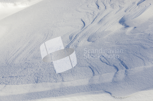 Image of wavy drifts with snow