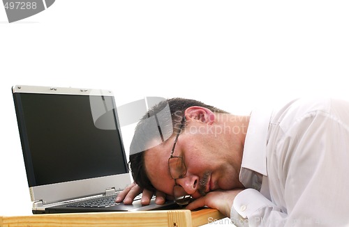 Image of Businessman sleep