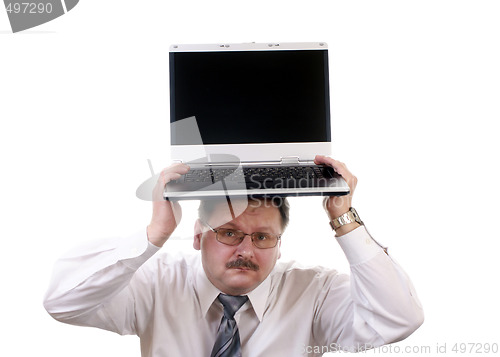 Image of Businessman with laptop