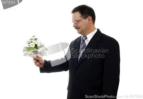 Image of Man with flower