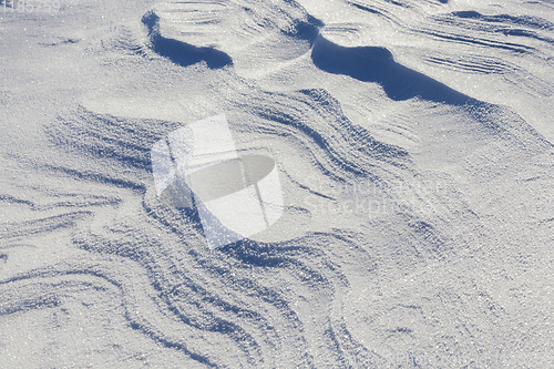 Image of wavy drifts with snow