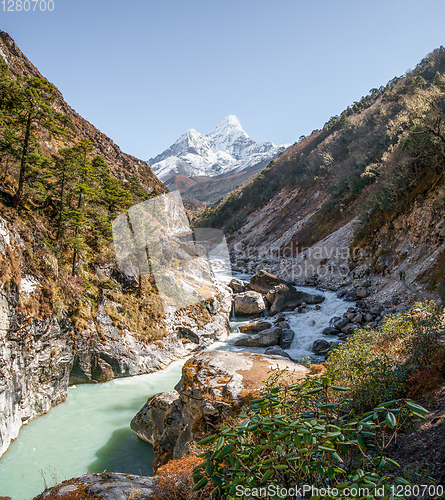 Image of Ama Dablam summit in Himalayas