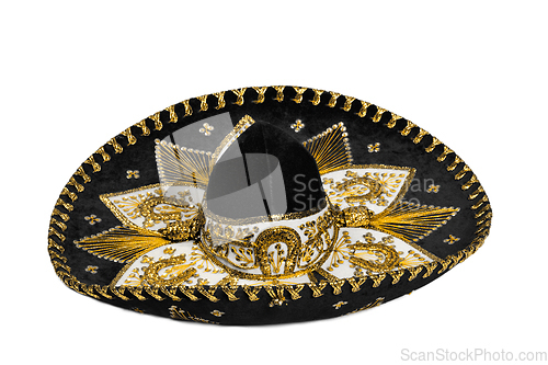 Image of Black sombrero isolated