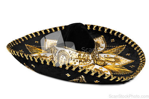 Image of Black sombrero isolated