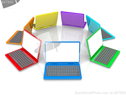 Image of Colorful Laptops