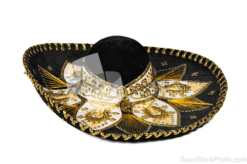 Image of Black sombrero isolated