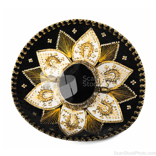 Image of Black sombrero isolated