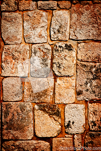 Image of Ancient stone wall texture