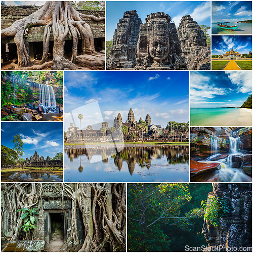 Image of Collage of Cambodia travel images