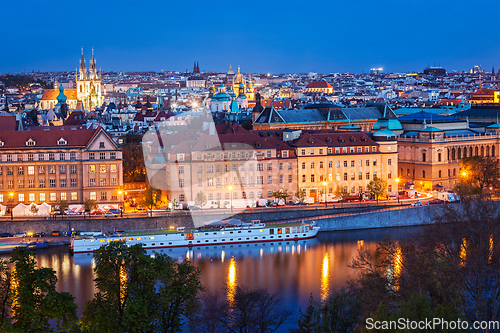 Image of Evening view of Prague