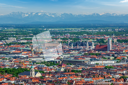 Image of Aerial view of Munich. Munich, Bavaria, Germany