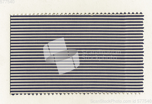 Image of Vintage looking Blue Striped fabric sample