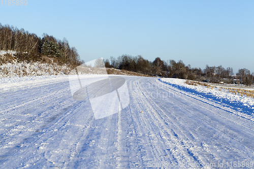 Image of Road in the snow,