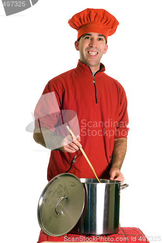 Image of Man Making Soup