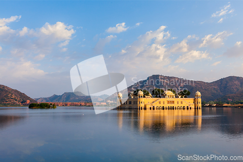Image of Jal Mahal Water Palace . Jaipur, Rajasthan, India