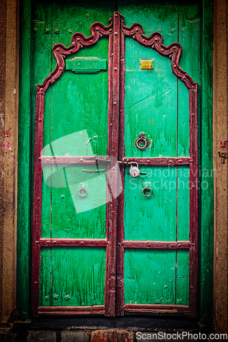 Image of Wooden old door vintage background