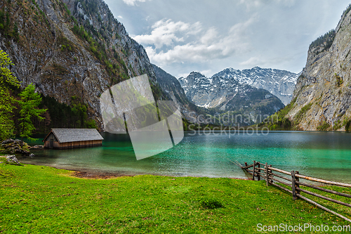 Image of Obersee lake. Bavaria, Germany