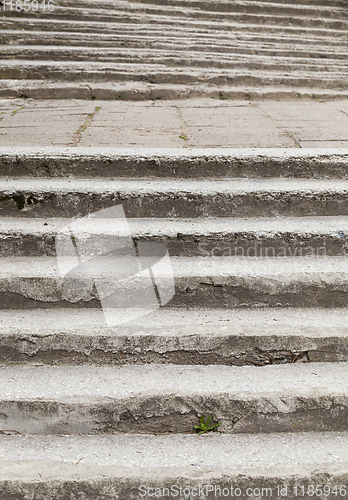 Image of old reinforced concrete staircase