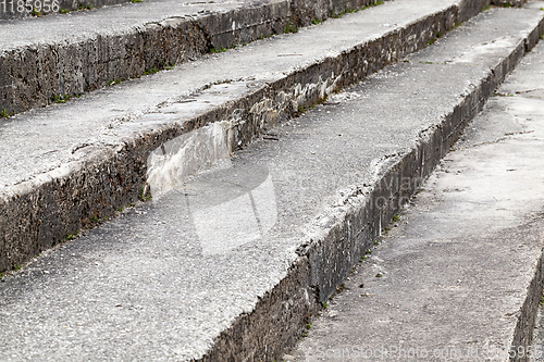 Image of crumbling old concrete staircase