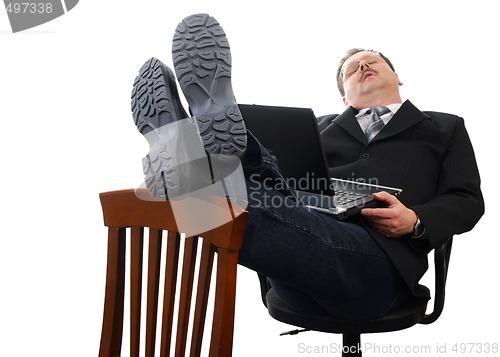 Image of Tired businessman