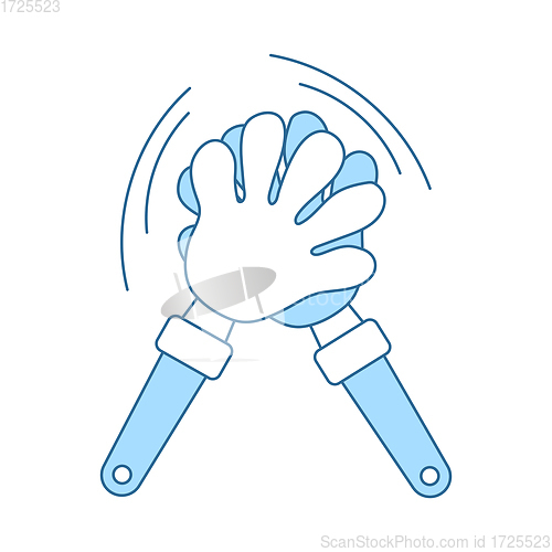 Image of Football Fans Clap Hand Toy Icon